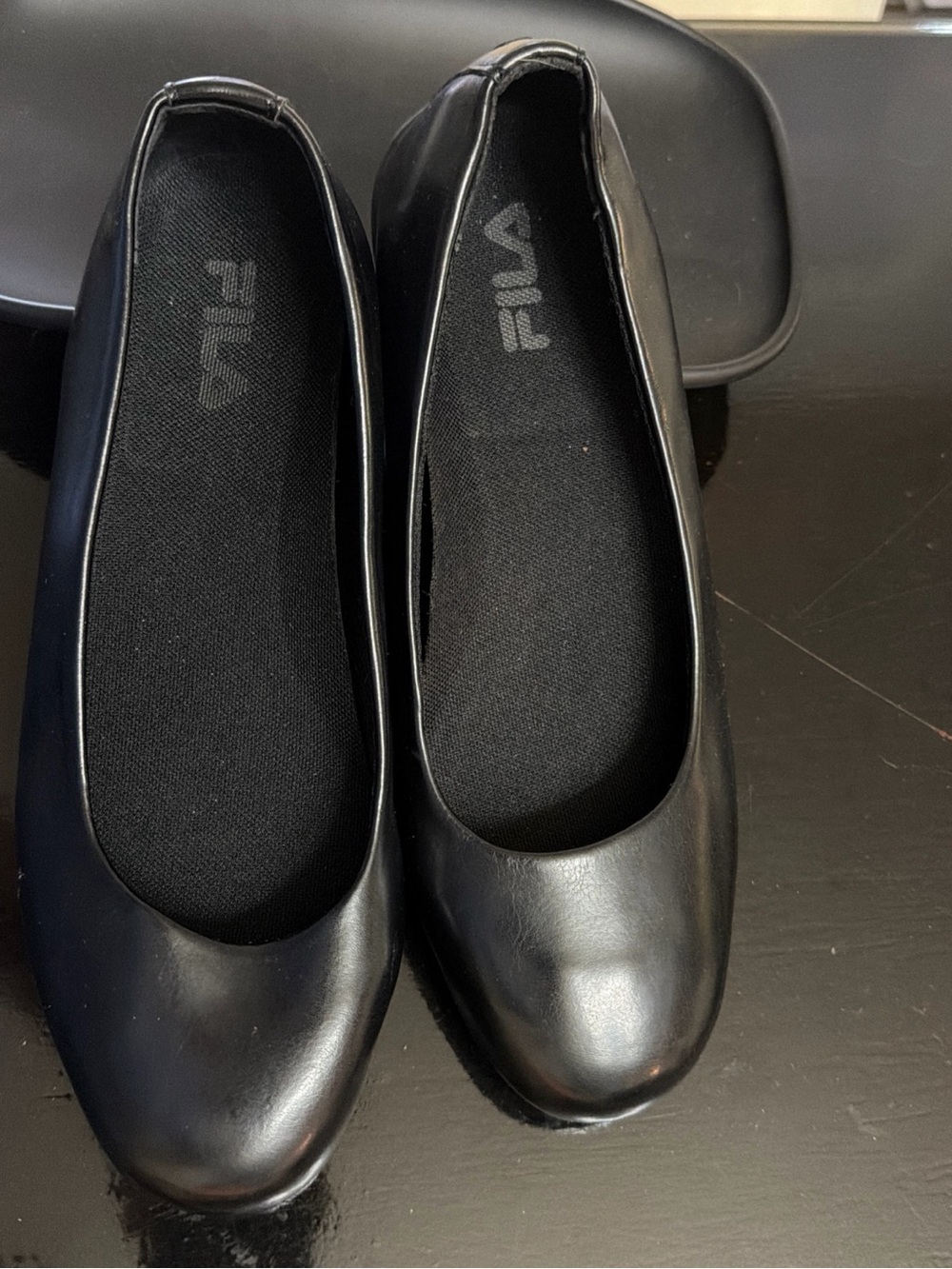 FILA Women’s Black Slip-On Ballet Flats